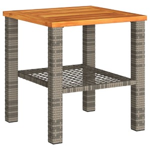 vidaXL Garden Table Black and Brown - 1 of 4