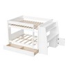 Polibi Full Size Bunk Bed with Built-In Bookshelves, Desk and Storage Space - 4 of 4