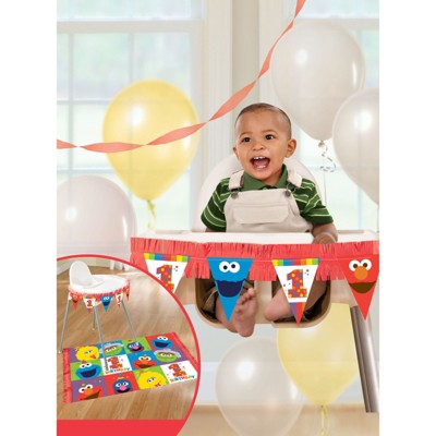 Birthday Express Sesame Street Elmo Turns One High Chair Decorating Kit