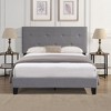 NicBex Full/Queen/King Upholstered Bed Frame with Tufted Headboard,Platform Bed Frame with Wood Slats Support,No Box Spring Needed,Easy Assembly - 2 of 4