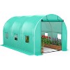 Acekool 8x13FT Walk-In Greenhouse - Galvanized Steel Frame with 6 Windows & PE Cover - 2 of 4
