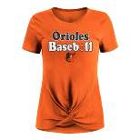  MLB Baltimore Orioles Women's Cotton V Neck Tee, Small, Orange  : Sports Fan T Shirts : Sports & Outdoors