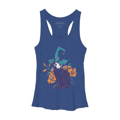 Women's Design By Humans Spooky Cat By jess1586 Racerback Tank Top