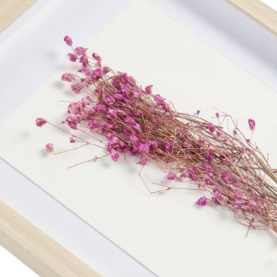 Avant Garden Real Dried Floral Shadowbox Duo in Natural Wood