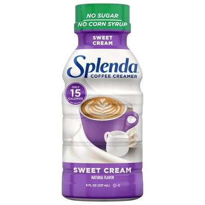 Splenda Sugar Free, Low Calorie Sweet Cream Coffee Creamer, 8 fl Ounces Bottle, Pack of 2