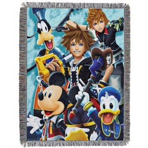 Northwest Kingdom Hearts, Ready for the Road, 48" x 60" Throw, Woven Tapestry Blanket - 1 of 4