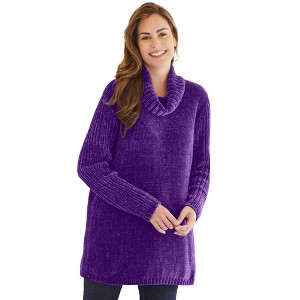 Woman Within Chenille Cowlneck - 1 of 4