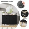 6 Drawer Fluted Dresser for Bedroom, Large Modern Chest with Gold Handles, Wood Storage Organizer for Living Room, Hallway, or Entryway - 4 of 4