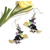 Halloween Drop Dangle Earrings Set - Pumpkin, Ghost, Spider, Boo, Bat & Cat Hook Designs for Women - 2 of 4