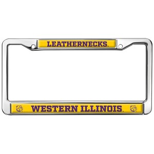 Western Illinois Leathernecks Full Size Standard License Plate Metal Frame - 1 of 4