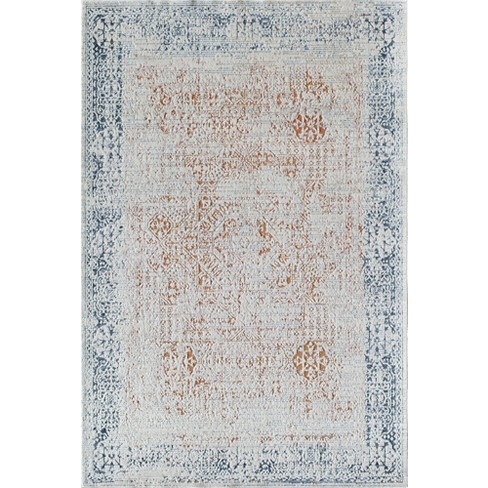 Rugs America Preston PS15A Stay Marigolden Transitional Vintage White Area Rug, 5'3 x 7'0