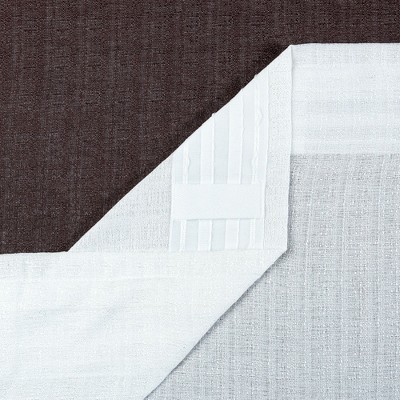Gradient Ombre Brown and Flax Sheer Polyester Curtain Panels