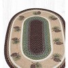 Earth Rugs Pinecone Oval Patch Rug – 3'x5" Wool Blend, Hand-Stitched Rustic Lodge Accent with Woodland Pinecone Design - 3 of 3