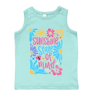 The Juniper Shop Boho Sunshine State Of Mind Flowers Toddler Tank - 1 of 4