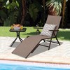 Tangkula Outdoor Adjustable Chaise Lounge Chair Patio Beach Folding Recliner Lounge - 3 of 4