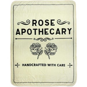 Schitt's Creek Rose Apothecary Super Plush Fleece Throw Blanket - 1 of 4