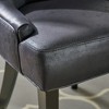 Lyngins 2-Pack Modern Upholstered Dining Chair with Diamond Stitching, Ergonomic Curved Backrest, Padded Microfiber Seat, Sturdy Wooden Legs - 4 of 4