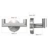 Unique Bargains Stainless Steel Round Wall Mounted Decorative Double Towel Hook - 2 of 3