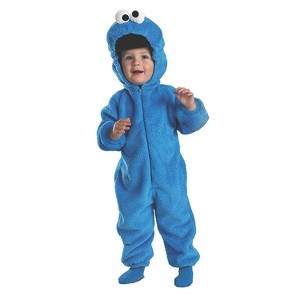 Disguise Toddler Boys' Deluxe Sesame Street Cookie Monster Jumpsuit Costume - 1 of 1