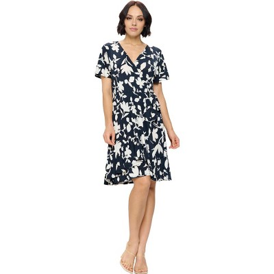 WEST K Women's Monica Short Sleeve Faux-Wrap Dress