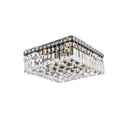 Elegant Lighting Maxime 12 inch black flush mount