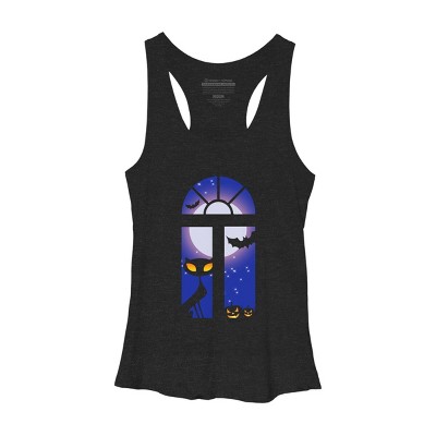 Women's Design By Humans Halloween Mood By CuckooParrot Racerback Tank Top