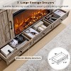 SinCiDo 35.7″ Tall Farmhouse Fireplace TV Stand for 80 Inch TV, 36″ Electric Fireplace, Entertainment Center w/ Cabinets & Drawers - 3 of 4