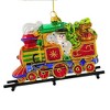 Huras Family 4.0 Inch Santa Is Calling "All Aboard" Hand-Painted Keepsake Travel Tree Ornaments - 3 of 4