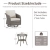 Buenhomino Outdoor Wicker Furniture Set – Swivel Glide Chairs, Sofas, Ottomans & Tables, All-Weather PE Rattan with Cushions for Patio, Garden & Deck - 3 of 4