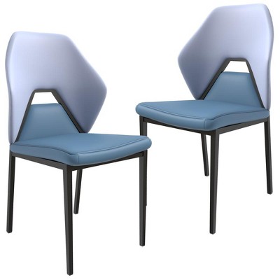 LeisureMod Eclat Collection Modern  Upholstered Leather Dining Chair in Brown