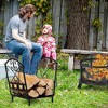 Costway 14'' Firewood Storage  Rack Steel Firewood Storage Log Holder - 2 of 4