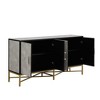 NicBex 62.2" Modern 4-Door Sideboard,Kitchen Storage Cabinets with Metal and Cross-Leg Design,Gray - 4 of 4