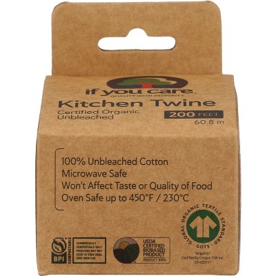 If You Care Kitchen Twine - Certfied Organic & Unbleached - 200 Feet.