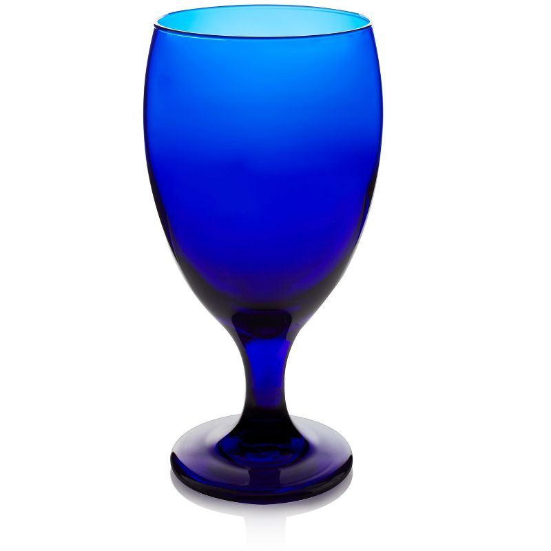 Libbey Premiere Cobalt Iced Tea Goblet Beverage Glasses, 16.25-ounce, Set of 12, 3 of 4