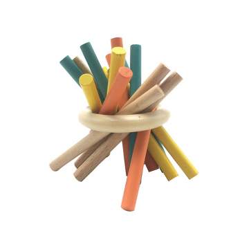 Zummy Educational Wooden Toys for Kids, 16 Pieces Pick up Sticks and Ring