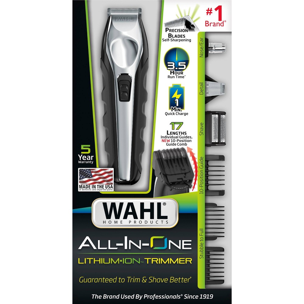 Wahl Lithium Ion Multi-Groomer Men's Beard, Facial & Total Body Groomer - 9888-600