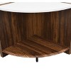 NicBex 36.61" Industrial Round Coffee Table,,4-Piece of End Table with Storage,2-Tier Space-Saving Coffee Table,Center Table for Living Room - 4 of 4