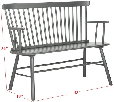 Modern Addison 48'' Gray Spindleback Stationary Settee