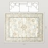 Aghana Digitals Faux Cashmere Blue Boho Area Rug: Machine Washable, Non-Slip Indoor Carpet for - 2 of 4