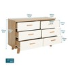 6 Drawer Dresser for Bedroom,Nursery Dresser with Drawers Mid Century Modern Dresser Storage Organizer Dresser - 4 of 4