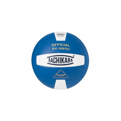 Tachikara SV-5WSC NFHS Composite Leather Volleyball, Royal/White