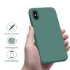 BONGEEK Compatible with iPhone X Case,Ultra Slim Fit iPhone Xs Case Liquid Silicone Full Body Protection Anti-Scratch Shockproof Bumper, (Pine Green) - 4 of 4