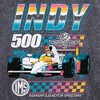 Mens Indy 500 Chrome Retro Race Car Lightweight Hoodie - 2 of 4
