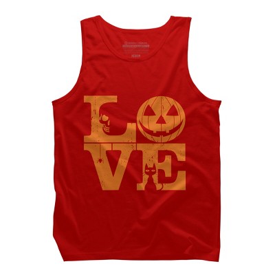 Men's Design By Humans Halloween Love Night Creepy Cute Fun By RedBirdLS Tank Top