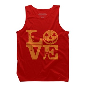 Men's Design By Humans Halloween Love Night Creepy Cute Fun By RedBirdLS Tank Top - 1 of 3