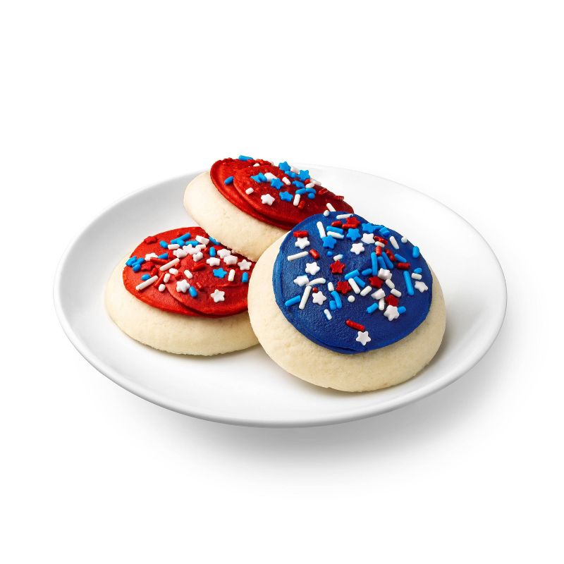 Patriotic Red &#38; Blue Frosted Sugar Cookies - 13.5oz/10ct - Favorite Day&#8482;, 3 of 5