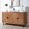59" Modern Accent Buffet Cabinet, 4-Door Storage Sideboard with Adjustable Shelves for Living Room, Entryway, Hallway - 2 of 4