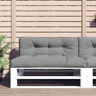 vidaXL Pallet Cushion Grey 100% Polyester 47.2 in x 15.7 in x 4.7 in