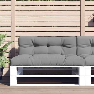 vidaXL Pallet Cushion Grey 100% Polyester 47.2 in x 15.7 in x 4.7 in - 1 of 4