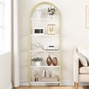 Coolmee 5 Tier Arched Bookshelf, Bookcase Display Racks Tall Bookshelves, Storage Rack Large Wood Book Shelf for Bedroom, Living Room, Office - 4 of 4